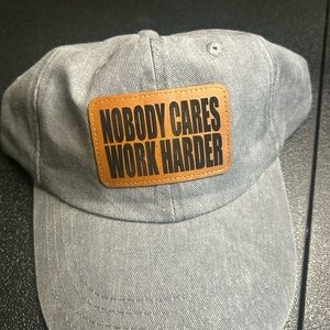 Gray Cap with Motivational Patch